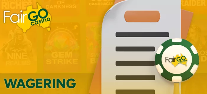 Wagering bonuses at FairGo casino