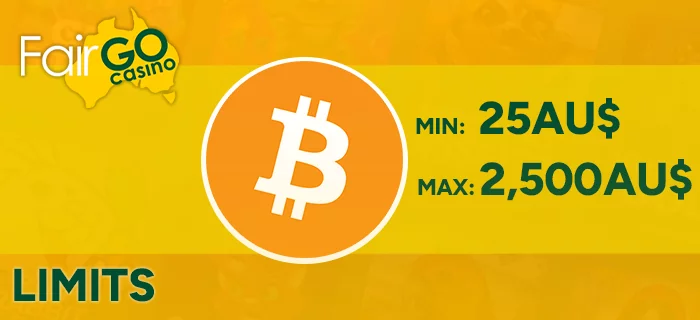 Bitcoin limits at FairGo Casino for Australians