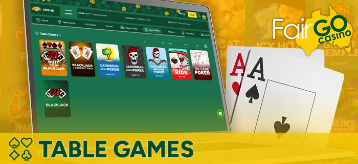 Table Games Category at FairGo Casino Australia